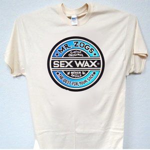 MR ZOGS SEX WAX, SURF COOL MENS IVORY TEE T-872